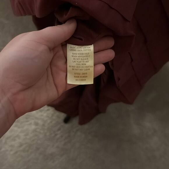 Candela Boho Burgundy Lace Victorian Maxi Dress by Free People Heart Dress - Picture 12 of 12